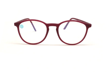 عینک کامپیوتر آماده  اُپال فریم کائوچویی بیضی شکل و جگری - عکس از زاویه روبرو