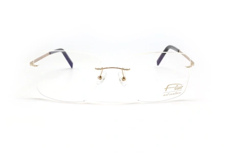عینک طبی فلر فریم گریف دسته طلایی حدقه مربعی از سری ART COUTURE - عکس از زاویه روبرو