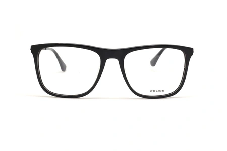 عینک طبی پلیس فریم مربعی کائوچویی رنگ مشکی- عکس از زاویه روبرو