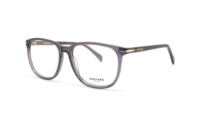 عینک طبی کائوچویی مربعی موستانگ - فریم طوسی - عکس از زاویه سه رخ