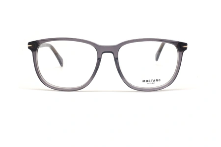 عینک طبی کائوچویی مربعی موستانگ - فریم طوسی - عکس از زاویه روبرو