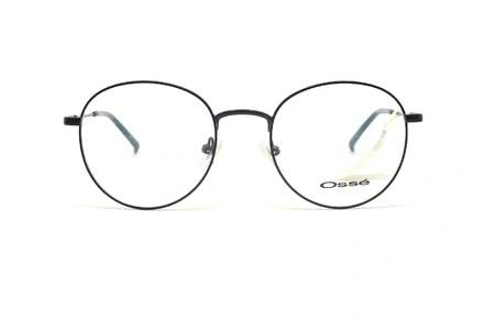 عینک طبی گرد فلزی اوسه رنگ مشکی - عکس زاویه روبرو