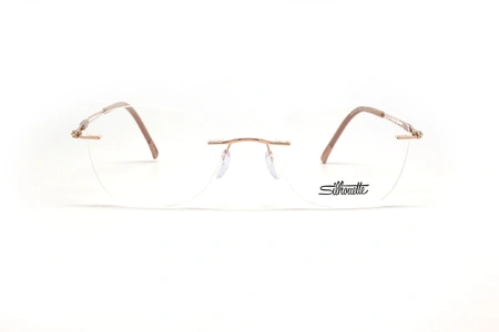 عینک طبی زنانه سیلوئت - فریم گریف گربه ای با دسته های طلایی - عکس از زاویه روبرو