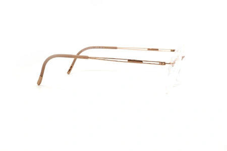 عینک طبی زنانه سیلوئت - فریم گریف گربه ای با دسته های طلایی - عکس از زاویه کنار