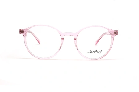 عینک طبی گرد کائوچویی سیفلد - رنگ صورتی - عکس زاویه روبرو