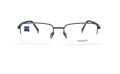 عینک طبی زیرگریف تیتانیومی زایس - ZEISS ZS40005 - رنگ مشکی - عکس زاویه روبرو