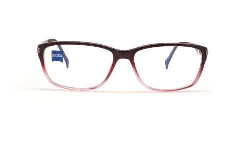 عینک طبی کائوچویی مستطیلی زایس ZEISS ZS10003 - دو رنگ زرشکی_قرمز - زاویه روبرو