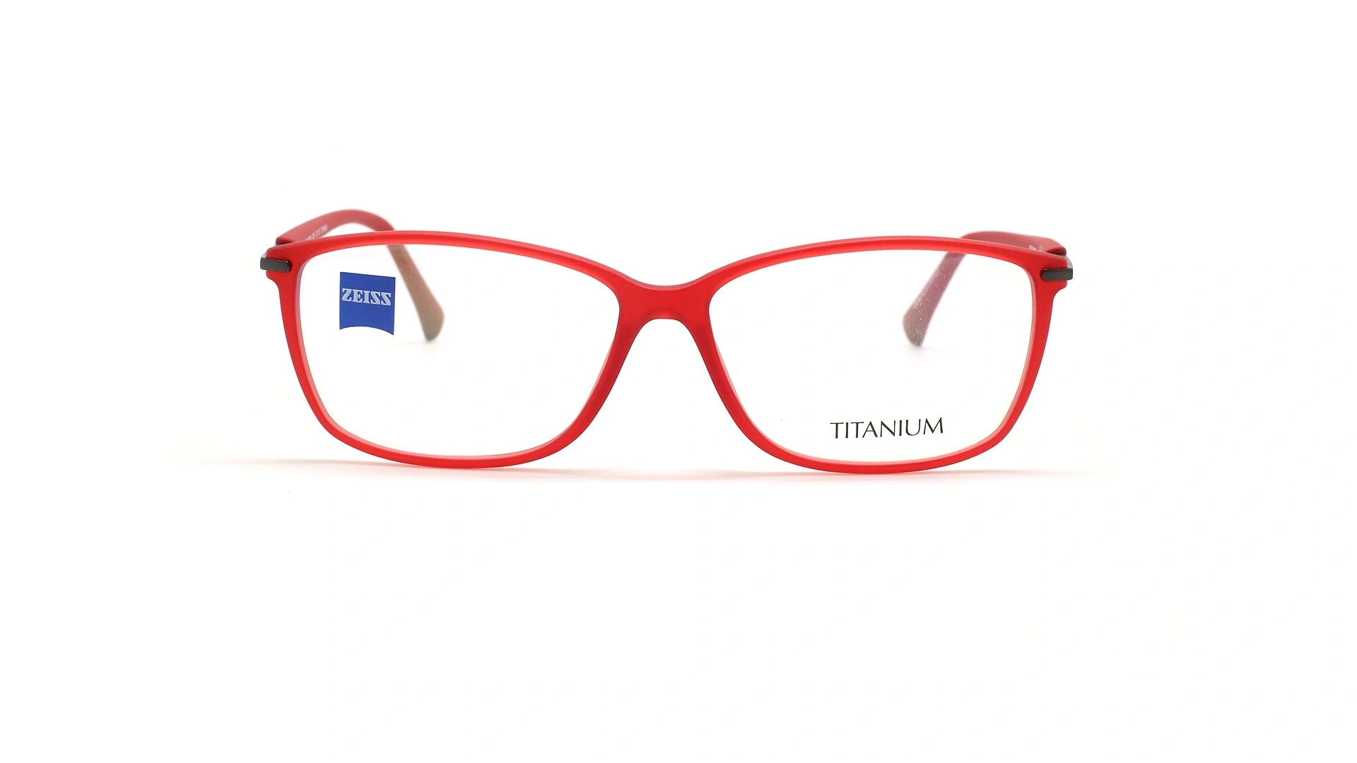 عینک طبی کائوچویی-تیتانیوم زایس ZEISS ZS10008 - قرمز - زاویه روبرو