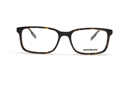 عینک طبی مون بلان فریم کائوچویی مستطیلی رنگ قهوه ای هاوانا - عکس از زاویه روبرو