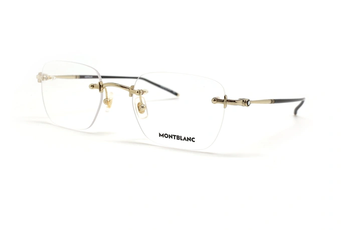 عینک طبی گریف مون بلان - ساخت ژاپن - رنگ طلایی - عکس از زاویه سه رخ