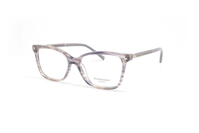 عینک طبی کاپوچویی زنانه آناهیکمن گربه ای فریم طوسی هاوانا - عکس از زاویه سه رخ