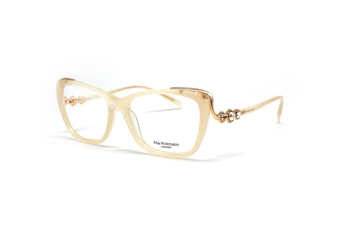 عینک طبی کائوچویی گربه ای زنانه آناهیکمن فریم صورتی - عکس از زاویه سه رخ 