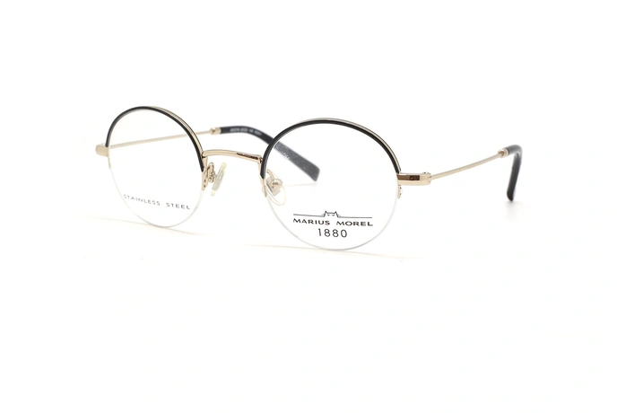 عینک طبی گرد ماریوس مورل زیرگریف - عکس از زاویه سه رخ 