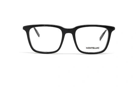 عینک طبی کائوچویی مون بلان -  رنگ مشکی - عکس زاویه روبرو
