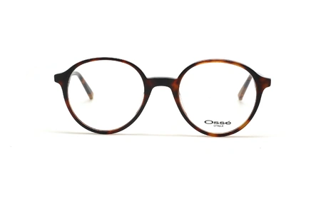 عینک طبی گرد کائوچویی اوسه فریم قهوه ای هاوانا - عکس از زاویه روبرو