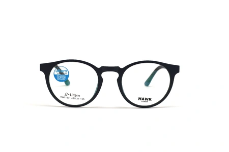عینک طبی گرد رویه دار هاوک - HAWK HW7190 - عکاسی وحدت - عکس زاویه روبرو