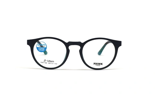 عینک طبی گرد رویه دار هاوک - HAWK HW7190 - عکاسی وحدت - عکس زاویه روبرو