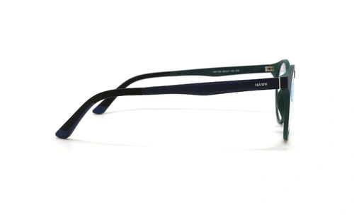 عینک طبی گرد رویه دار هاوک - HAWK HW7190 - عکاسی وحدت - عکس زاویه کنار