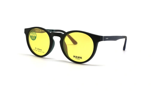 عینک طبی گرد رویه دار هاوک - HAWK HW7190 - عکاسی وحدت - عکس از رویه زرد