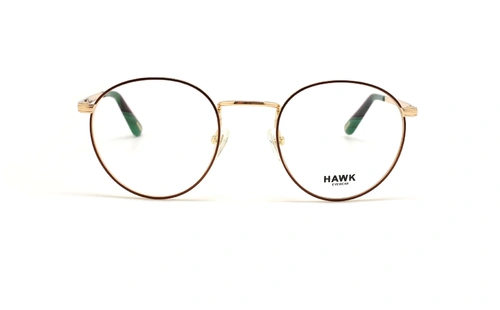 عینک طبی گرد فلزی هاوک - HAWK HW7373 - عکاسی وحدت - عکس زاویه روبرو