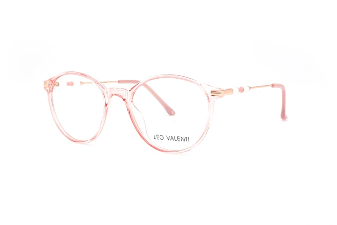 عینک طبی کائوچویی گرد لئوولنتی - LEO VALENTI LV559 - عکاسی وحدت - عکس زاویه سه رخ