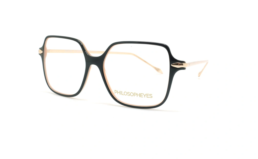 عینک طبی مربعی فیلسوفایز - PHILOSOPHEYES PHP932-رنگ مشکی-عکاسی وحدت-عکس زاویه سه رخ