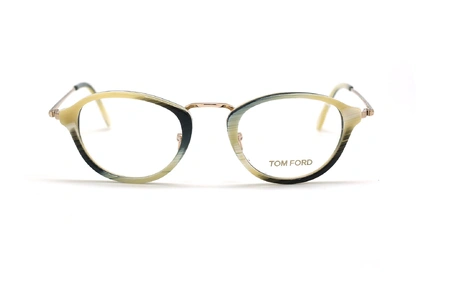 عینک طبی بیضی تام فورد - TOM FORD TF5321 - مشکی کرم - عکاسی وحدت - زاویه روبرو