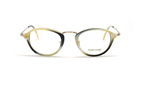 عینک طبی بیضی تام فورد - TOM FORD TF5321 - مشکی کرم - عکاسی وحدت - زاویه روبرو