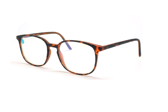 عینک آماده بلوکنترل مربعی ویستان VISTAN OB1028 M - قهوه ای هاوانا - عکاسی وحدت - زاویه سه رخ 