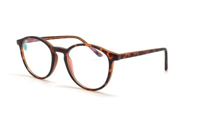 عینک آماده بلوکنترل گرد ویستان VISTAN OB0328 XL - قهوه ای هاوانا - عکاسی وحدت - زاویه سه رخ 