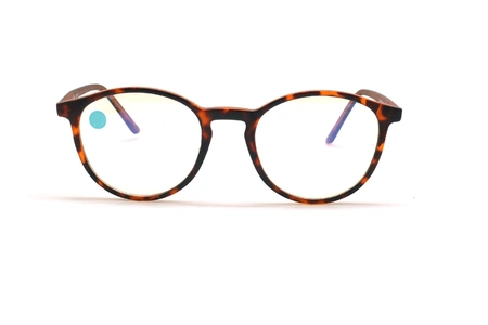 عینک آماده بلوکنترل گرد ویستان VISTAN OB0328 XL - قهوه ای هاوانا - عکاسی وحدت - زاویه روبرو