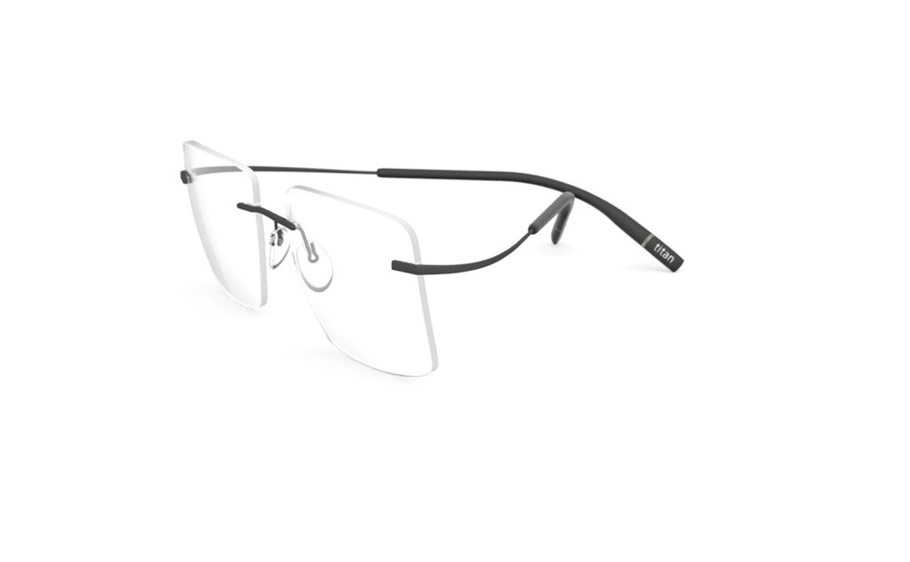 عینک طبی گریف مربعی سیلوئت - 5541 Silhouette Tma The Icon - مشکی - عکاسی وحدت - زاویه سه رخ 