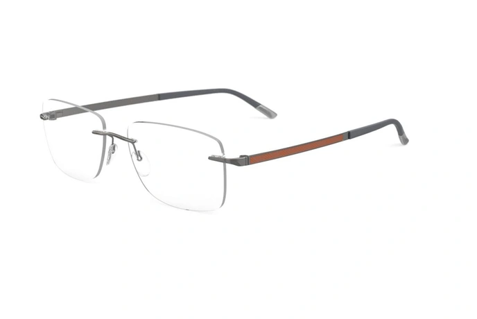 عینک طبی گریف سیلوئت - 5528 Silhouette GOLD -نوک مدادی - عکاسی وحدت - زاویه سه رخ 