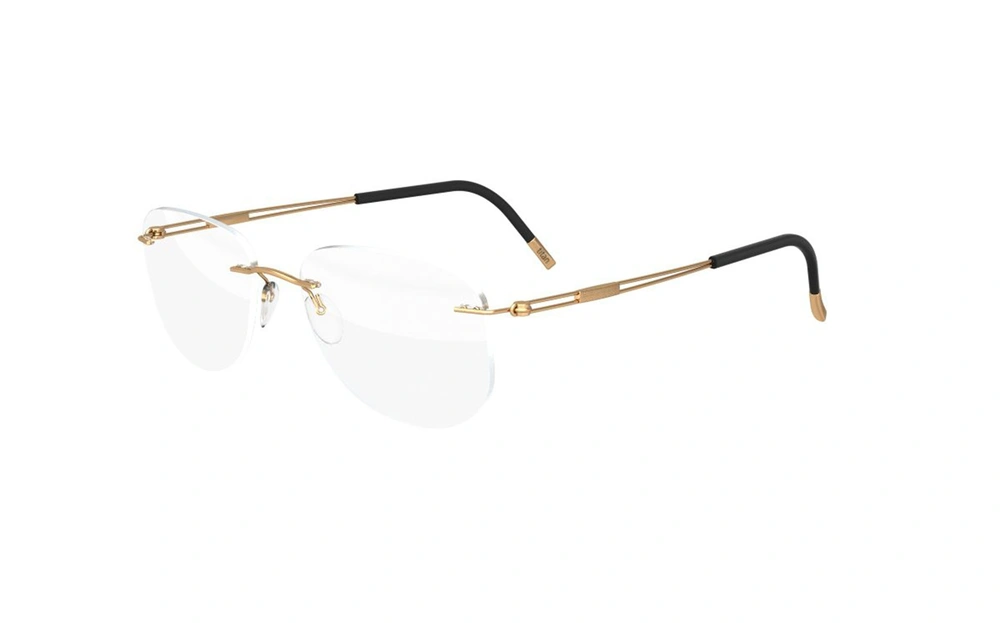 عینک طبی خلبانی سیلوئت - 5521 Silhouette Titan - طلایی - عکاسی وحدت - زاویه سه رخ 