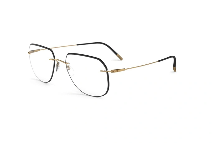 عینک طبی خلبانی سیلوئت - 5500 Silhouette Titan - مشکی - عکاسی وحدت - زاویه سه رخ 