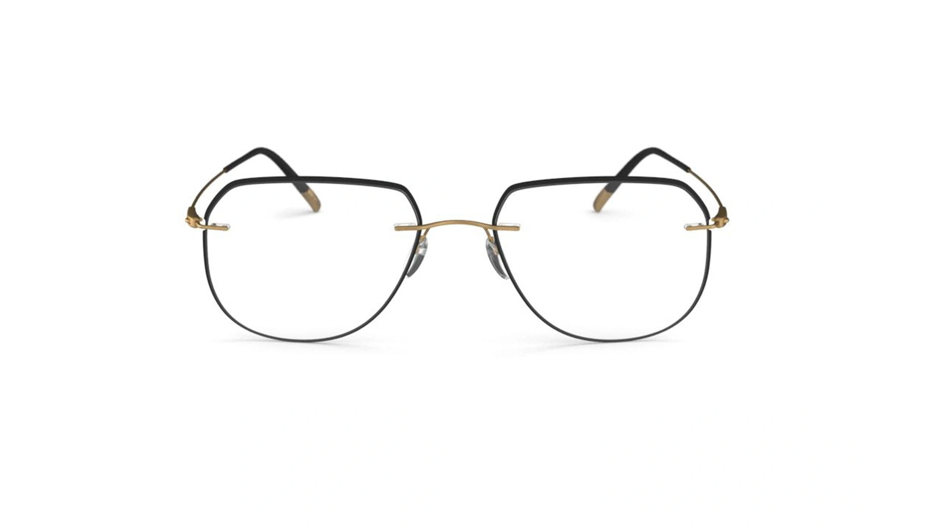 عینک طبی خلبانی سیلوئت - 5500 Silhouette Titan - مشکی - عکاسی وحدت - زاویه روبرو