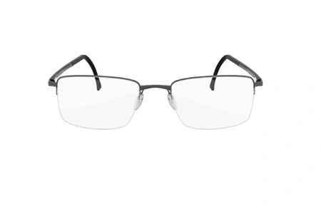 عینک طبی مستطیلی زیرگریف سیلوئت - Silhouette Illusion 5457- طلایی مشکی - عکاسی وحدت - زاویه سه رخ 