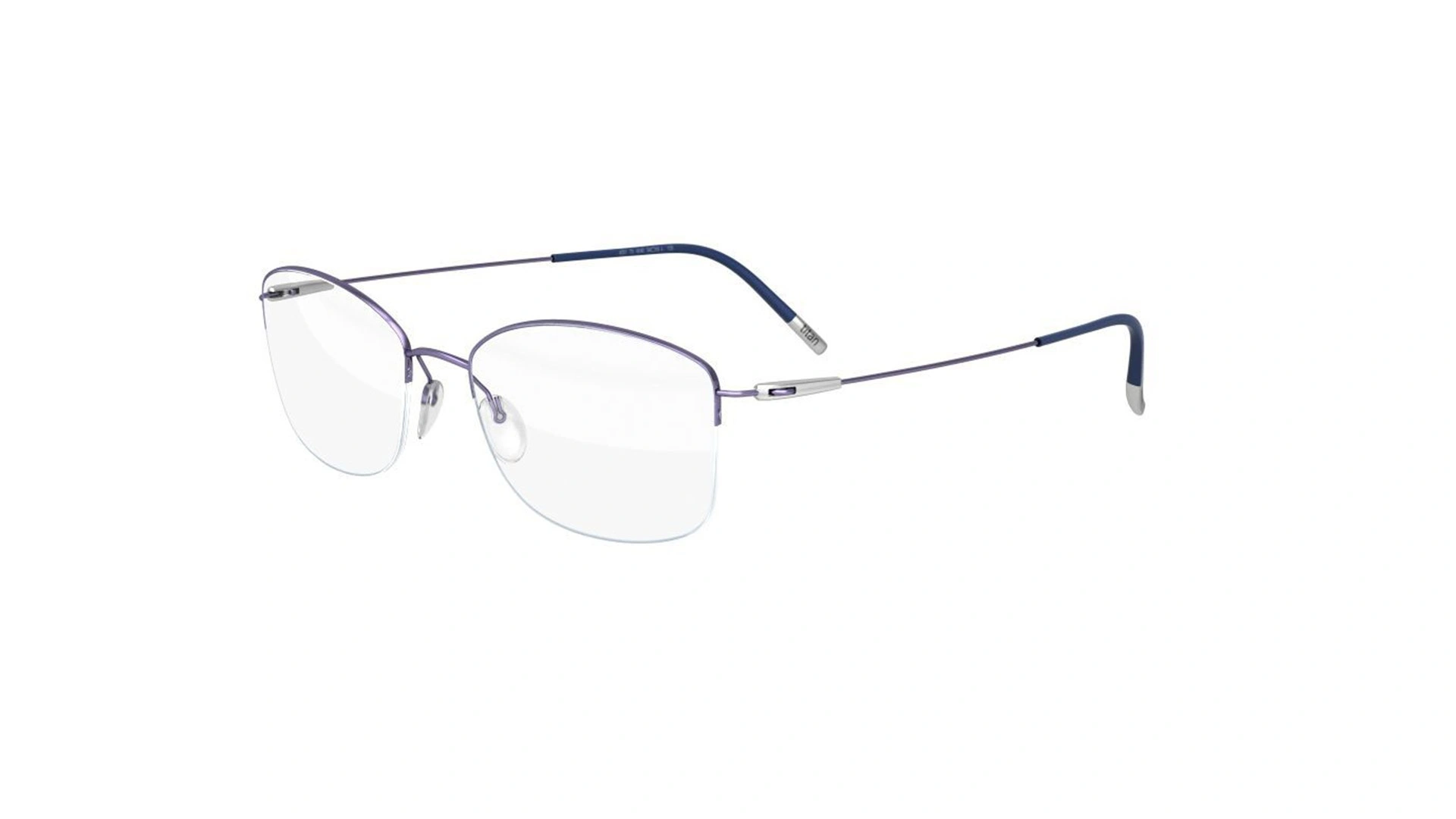 عینک طبی زیرگریف سیلوئت -4551 Silhouette titan - آبی نقره ای - عکاسی وحدت - زاویه سه رخ