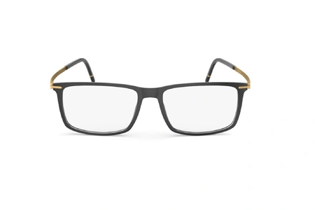 عینک طبی مستطیلی سیلوئت -2921 Silhouette SPX -مشکی طلایی - عکاسی وحدت - زاویه روبرو