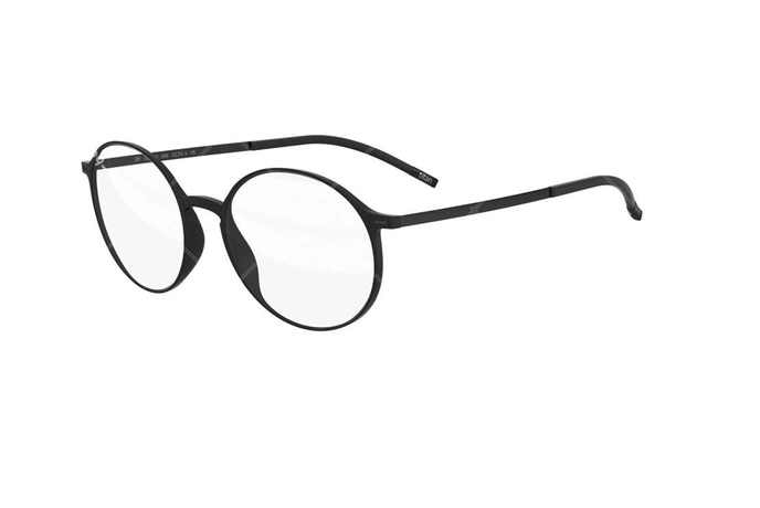 عینک طبی گرد سیلوئت -2901 Silhouette URBAN - مشکی - عکاسی وحدت - زاویه سه رخ 