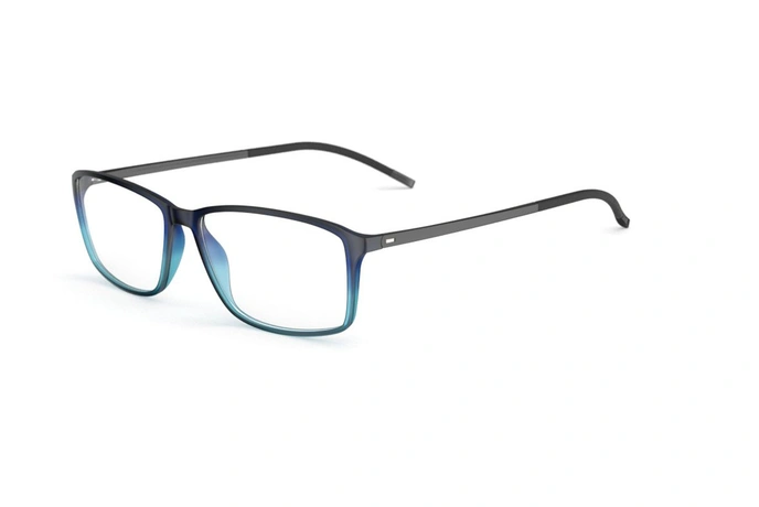 عینک طبی مستطیلی سیلوئت -2893 Silhouette SPX - مشکی آبی - عکاسی وحدت - زاویه سه رخ 