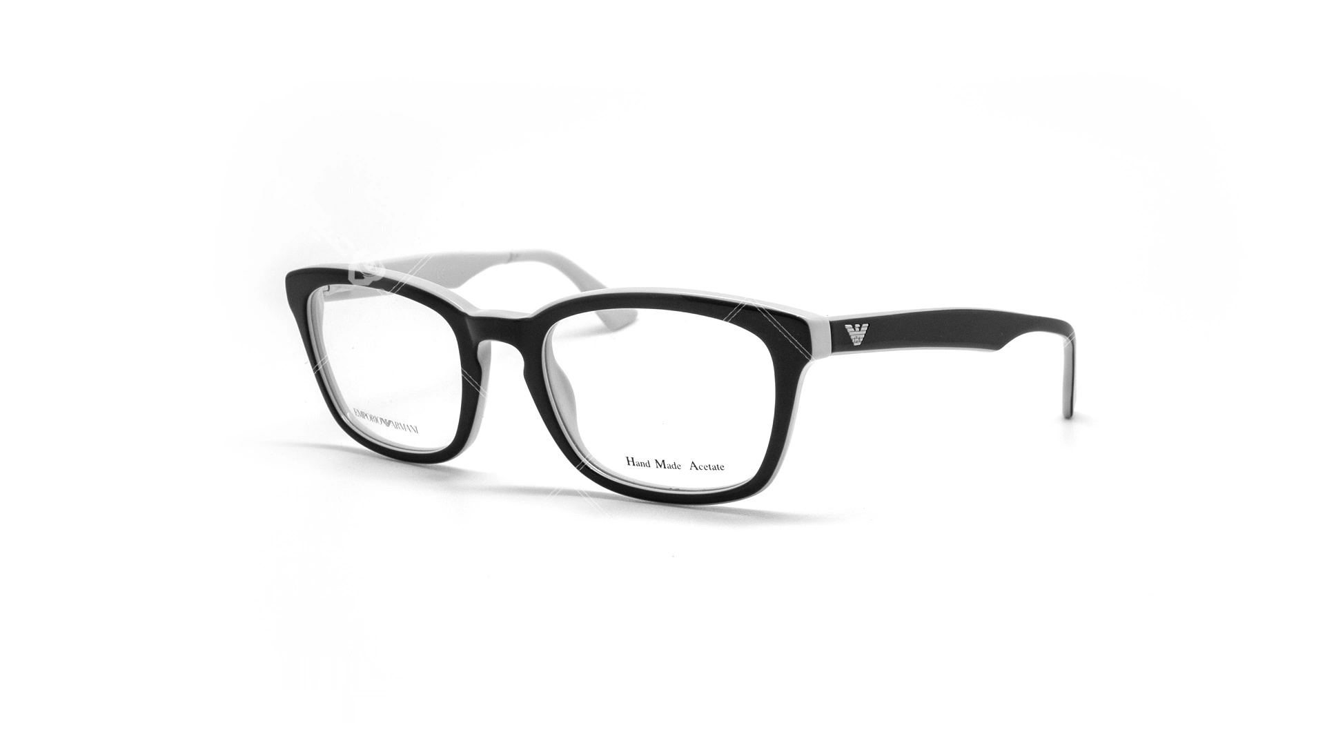 عینک طبی مربعی امپریو آرمانی - Emporio Armani EA9673 - مشکی سفید - عکاسی وحدت - زاویه سه رخ