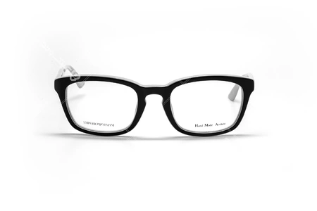 عینک طبی مربعی امپریو آرمانی - Emporio Armani EA9673 - مشکی سفید - عکاسی وحدت - زاویه روبرو