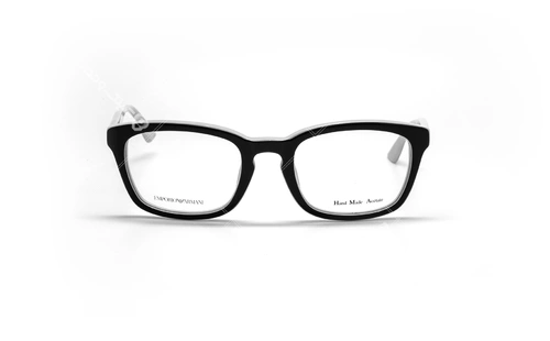 عینک طبی مربعی امپریو آرمانی - Emporio Armani EA9673 - مشکی سفید - عکاسی وحدت - زاویه روبرو