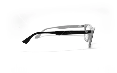 عینک طبی مربعی امپریو آرمانی - Emporio Armani EA9673 - مشکی سفید - عکاسی وحدت - زاویه کنار