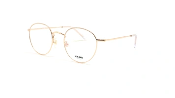 عینک طبی گرد هاوک - HAWK HW7145 - طلایی - عکاسی وحدت - زاویه سه رخ