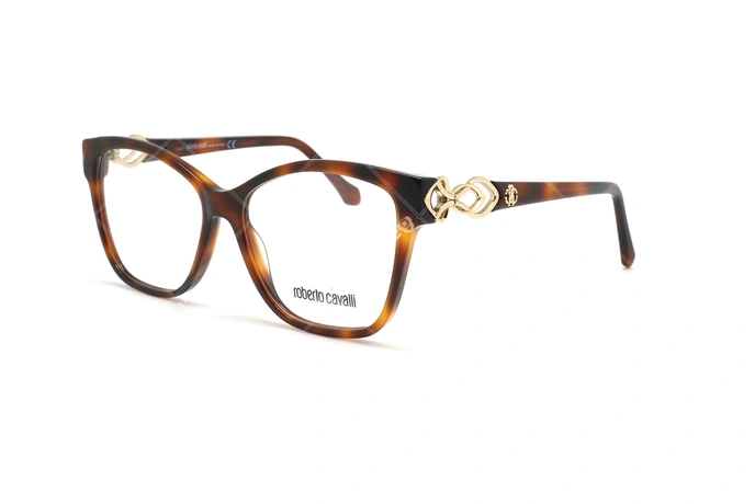 عینک طبی پروانه ای روبرتو کاوالی - ROBERTO CAVALLI RC5063  - قهوه ای هاوانا - عکاسی وحدت - زاویه سه رخ 