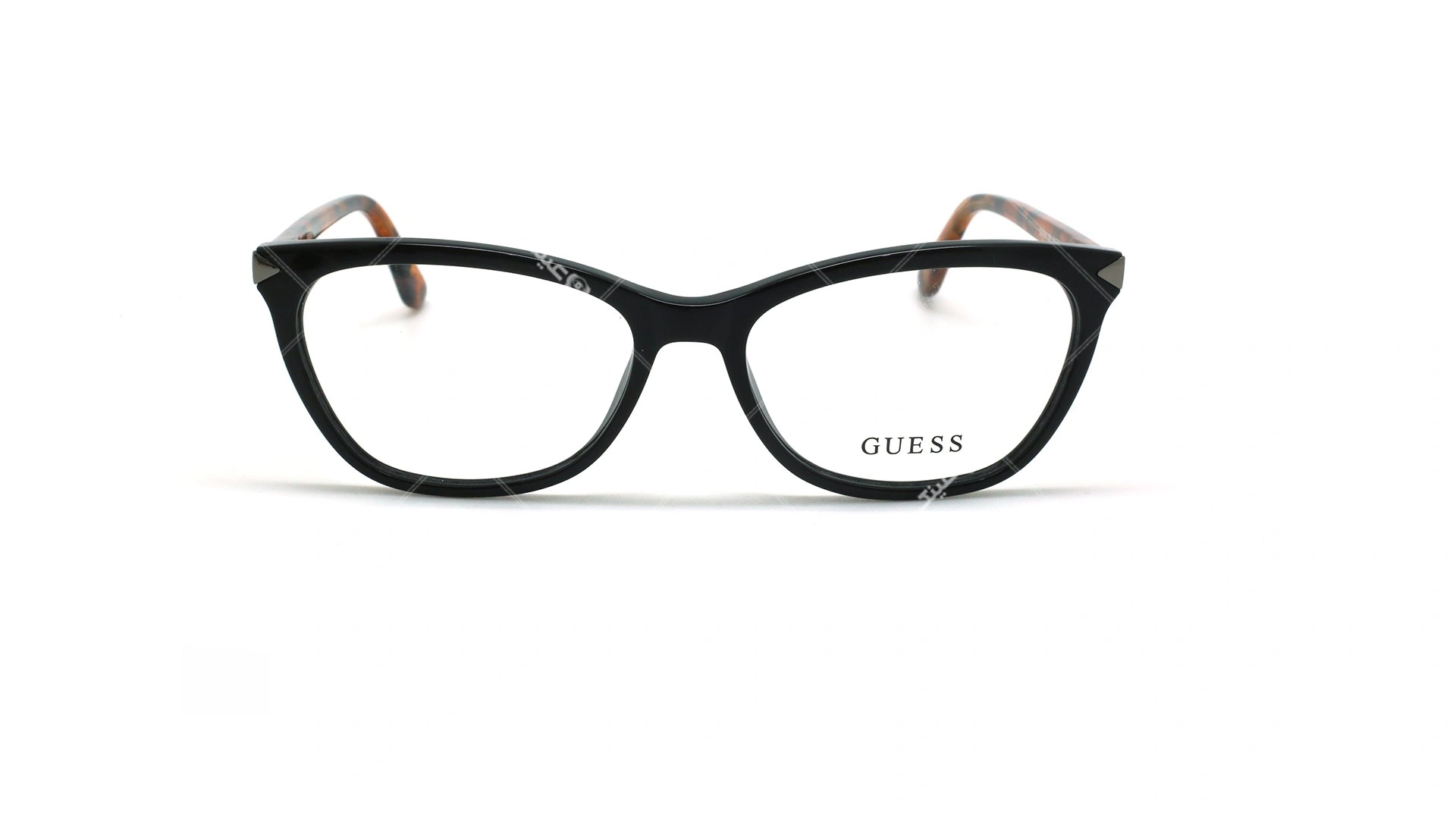 عینک طبی گربه ای گس - GUESS GU2668 - مشکی قهوه ای هاوانا - عکاسی وحدت - زاویه روبرو