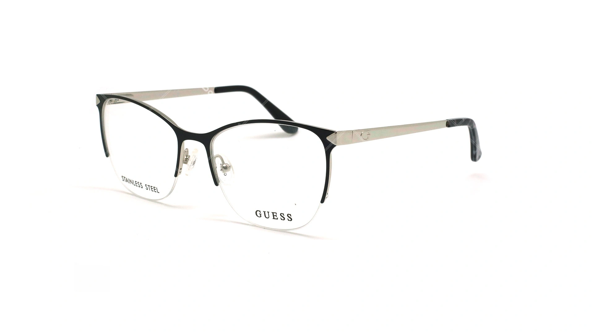 عینک طبی گربه ای گس - GUESS GU2666 - مشکی - عکاسی وحدت - زاویه سه رخ 
