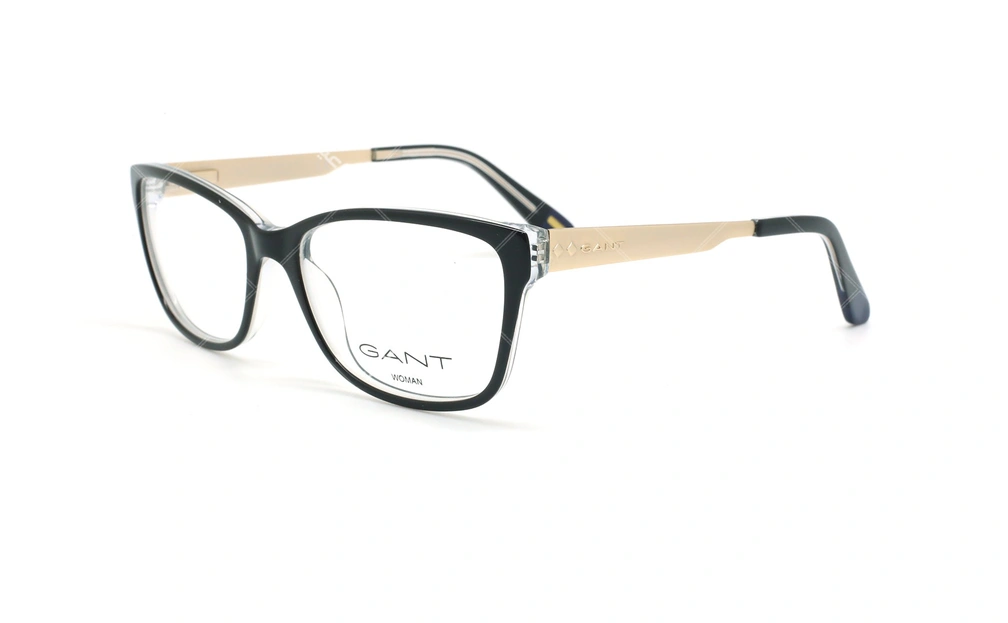 عینک طبی گربه ای گانت -GANT GA4060 - مشکی طلایی - عکاسی وحدت - زاویه سه رخ 